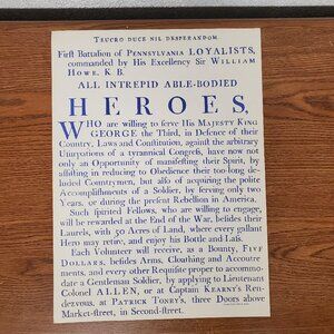 Historical Paper Print - Soliciting Volunteers for King George to Fight